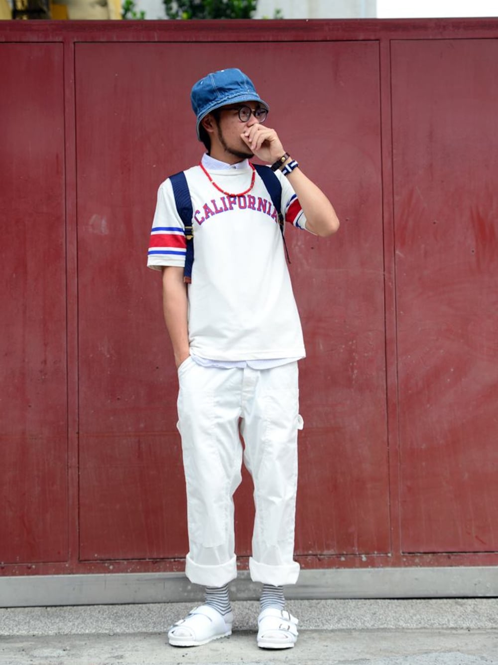 「nanamica、amb」｜「nanamicaの畫家工作長褲（パンツ、ホワイト系）」を使った、plain-me_tcさん（メンズ・175cm）の春コーディネートの1枚目の写真