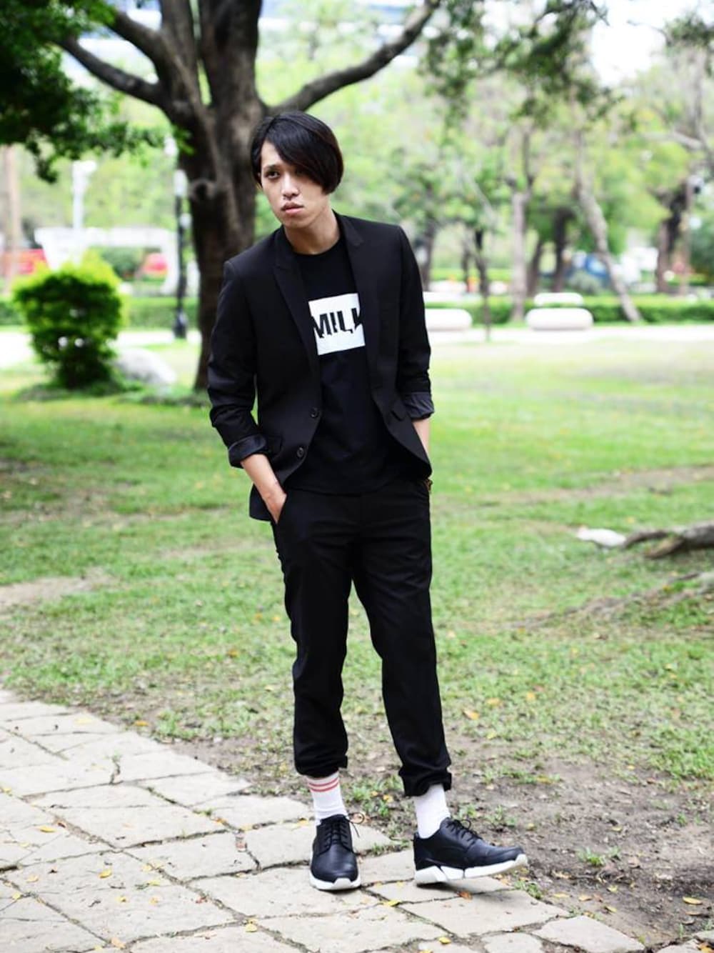 「ORPHIC、plain-me」｜「plain-meのMILK彩T（その他、その他）」を使った、plain-me_tcさん（メンズ・175cm）の夏コーディネートの1枚目の写真