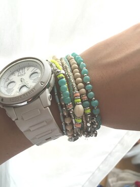 「Accessorize（アクセサライズ）のアイテム（ブレスレット）」を使った、chocosanさん（レディース・159cm）の夏コーディネート