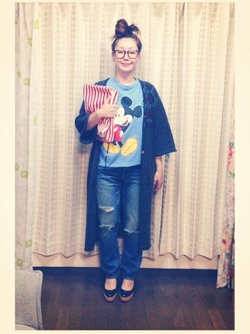 「ミッキーT」｜「アイテム（その他アウター）」を使った、ichime ＊ kさん（レディース・157cm）の秋コーディネート