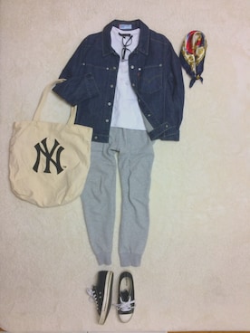 「Levi’s ENGINEERED JEANS（リーバイスエンジニアジーンズ）のアイテム（ジャケット/アウター）」を使った、ｙ ａ ｎ ｎ °さん（レディース・154cm）の春コーディネート