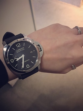 「PANERAI（パネライ）のアイテム」を使った、玲さん（レディース・155cm）の秋コーディネート