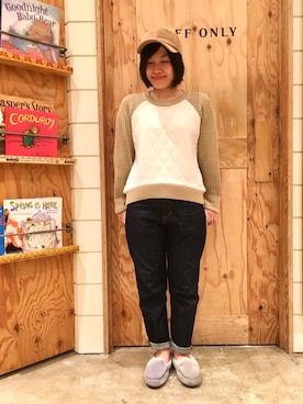 「coen（コーエン）のアイテム（帽子）」を使った、coen  つるおかさん（レディース・150cm）の秋コーディネート