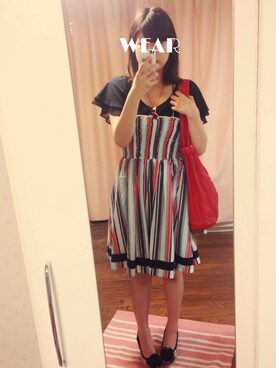「LUCA/LADY LUCK LUCA（ルカ/レディラックルカ）のアイテム（サンダル）」を使った、him@さん（レディース・158cm）の夏コーディネート