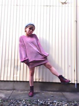 「アイテム（ハンチング/ベレー帽）」を使った、bootamさん（レディース・143cm・20代）の秋コーディネート