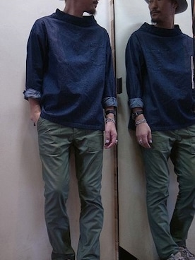 「fatigue pants」｜gigileさん（メンズ・180cm）の秋コーディネート