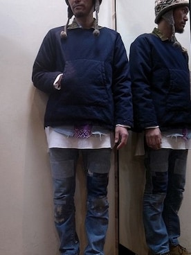 「ele（エレ）のアイテム」を使った、gigileさん（メンズ・180cm）の冬コーディネート