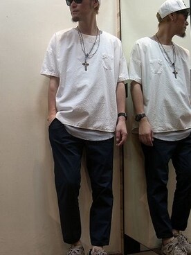 「ACTS OF FAITH（アクツオブフェイス）のアイテム」を使った、gigileさん（メンズ・180cm）の夏コーディネート