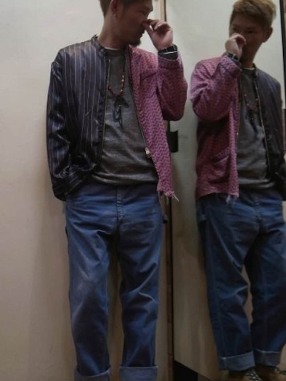 OLD PARK リメイク パジャマシャツ