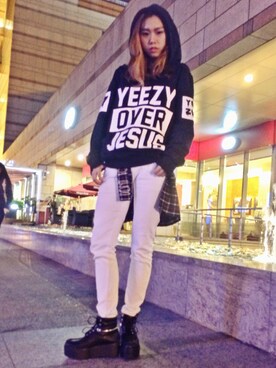 「TAIPEI」｜「アイテム（ジャージ）」を使った、Rachelさん（レディース・169cm）の夏コーディネート