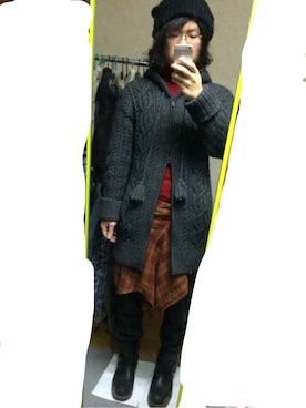 「Simplicite（サンプリシテ）のアイテム（パンツ）」を使った、LUCKYさん（メンズ・167cm）の冬コーディネート