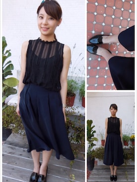 「SOLO&DOUBLE（ソロアンドダブル）のアイテム」を使った、Zoie さん（レディース・152cm）の秋コーディネート