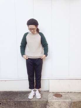 「BEAMS BOY（ビームスボーイ）のアイテム（ダッフルコート）」を使った、イ   ズ   ミさん（レディース・153cm）の秋コーディネート
