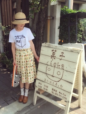 「dansko（ダンスコ）のアイテム（その他シューズ）」を使った、サトミィさん（レディース・156cm）の夏コーディネート