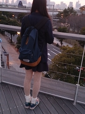 「白タイツ」｜Madokaさん（レディース・160cm・10代）の冬コーディネート