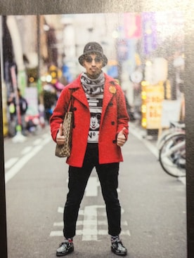 「カジカジ」｜「アイテム（帽子）」を使った、Masayangさん（メンズ・182cm）の冬コーディネート