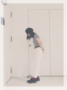「Dr. Martens（ドクターマーチン）のDr.Martens (ドクターマーチン)/1461 3EYE GIBSON SHOES（その他シューズ）」を使った、a.さん（レディース・155cm）の夏コーディネート