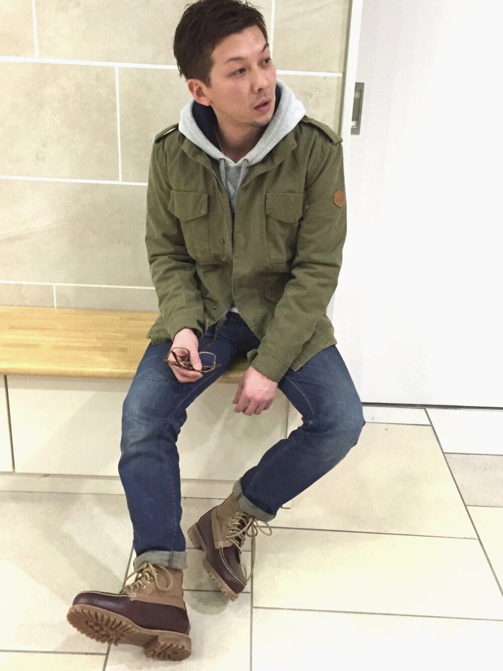 ティンバーランド オーセンティクス レザー ファブリック チャッカブーツ26.5 Timberland（ティンバーランド）の「ティンバーランド