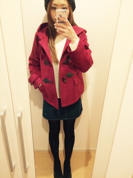 「NICE CLAUP（ナイスクラップ）のアイテム（ダッフルコート）」を使った、i.mさん（レディース・164cm）の冬コーディネート