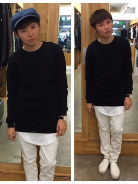 「Daniel Wellington（ダニエルウェリントン）のアイテム（その他）」を使った、Eli Luoさん（メンズ・163cm）の冬コーディネート
