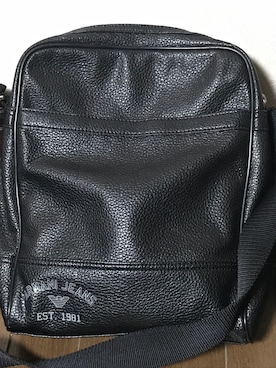 「EMPORIO ARMANI（エンポリオアルマーニ）のアイテム（ショルダーバッグ、ブラック系）」を使った、WCCFさん（メンズ・170cm）の秋コーディネート