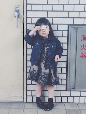 「おめかしコーデ」｜かちこさん（キッズ・90cm）の春コーディネート