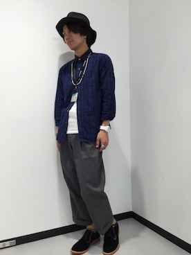 「フラッシュリポート」｜naughty  dog AM常滑さん（メンズ・169cm）の夏コーディネート