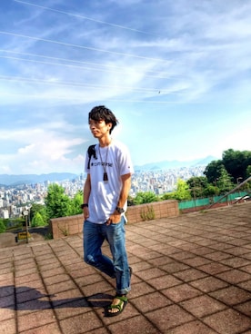 「フラッシュリポート」｜naughty  dog AM常滑さん（メンズ・169cm）の夏コーディネート