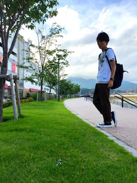 「フラッシュリポート」｜naughty  dog AM常滑さん（メンズ・169cm）の夏コーディネート