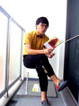 「TOMMY（トミー）のアイテム（その他パンツ）」を使った、うるぐすさん（メンズ・171cm）の夏コーディネート