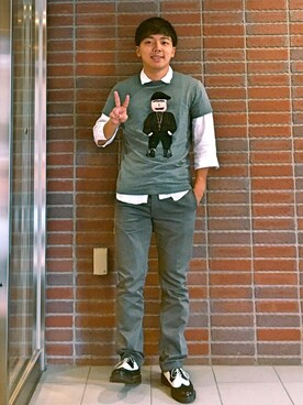 「TOMMY（トミー）のアイテム（その他パンツ）」を使った、うるぐすさん（メンズ・171cm）の秋コーディネート