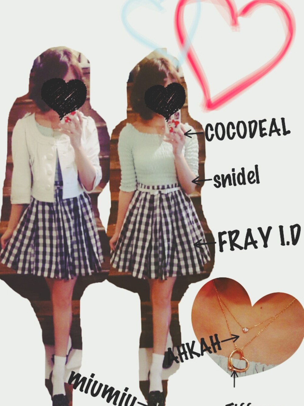 「snidel、MIUMIU、FRAY I.D(FRAY I.D)、cocodeal、ペタンコ靴」｜「FRAY I.Dのメモリーボリュームスカート（スカート、ホワイト系）」を使った、あいたむさん（レディース・163cm）の春コーディネートの1枚目の写真