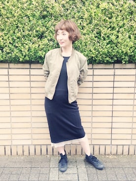 「ANOTHER BRANCH（アナザーブランチ）のアイテム（ブルゾン）」を使った、まなみさん（レディース・154cm）の秋コーディネート