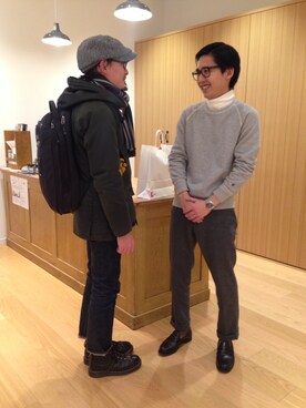 「英国」｜「アイテム（その他アウター）」を使った、hiro5cさん（メンズ・170cm）の冬コーディネート