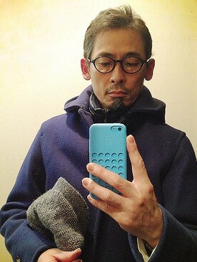「orcival」｜「アイテム（ピーコート）」を使った、hiro5cさん（メンズ・170cm）の冬コーディネート
