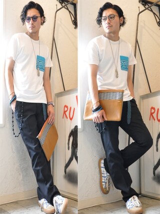 Dior hommeのウォレットチェーンを使った人気ファッション