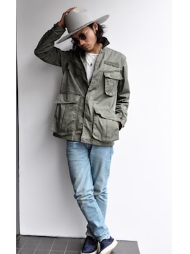「 ハット」｜「アイテム（その他シューズ）」を使った、DFTOKYOAkiさん（メンズ・163cm）の春コーディネート