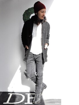 「in cloudiness（インクラウディネス）のアイテム」を使った、DFTOKYOAkiさん（メンズ・163cm）の冬コーディネート