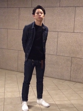 「CONVERSE（コンバース）のCONVERSE コンバース ジャック パーセル / JACK PURCEL（スニーカー）」を使った、まかろに。さん（メンズ・168cm）の冬コーディネート