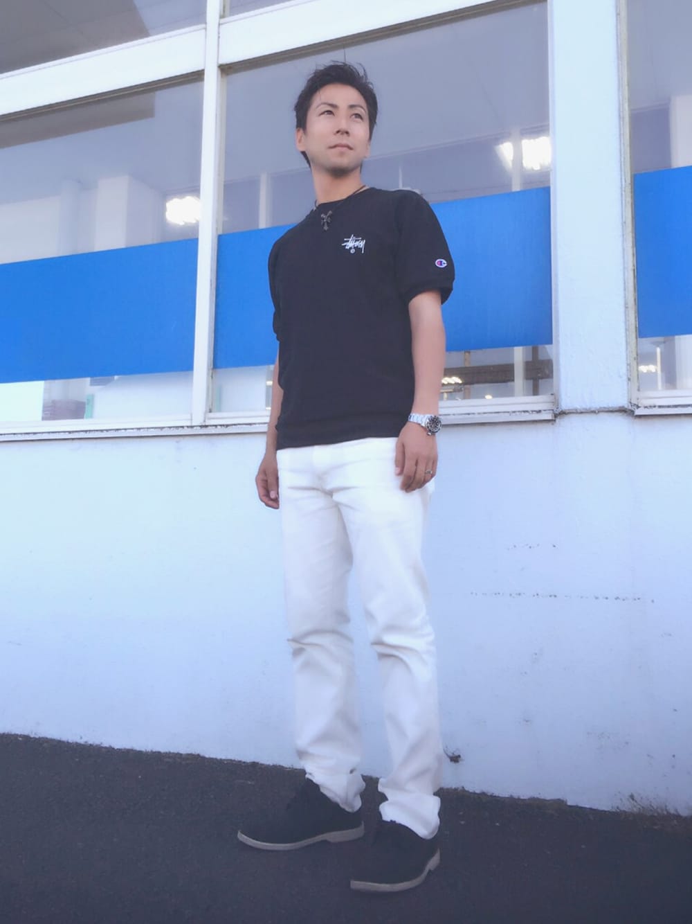 stussy ダブルニーデニムパンツ　ホワイト stussy ダブルニーデニムパンツ ホワイト - メルカリ