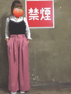 「UNIQLO（ユニクロ）のアイテム（シャツ/ブラウス、ホワイト系）」を使った、る子さん（レディース・163cm）の秋コーディネート