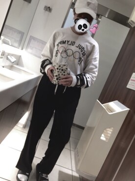 「ANNAHLのアイテム（Tシャツ/カットソー、ホワイト系）」を使った、る子さん（レディース・163cm）の秋コーディネート