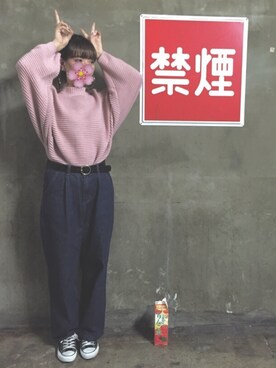 「ボリュームニット」｜「アイテム（その他）」を使った、る子さん（レディース・163cm）の秋コーディネート