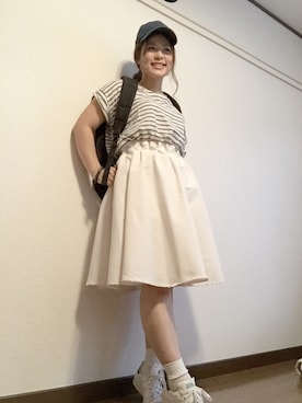 「Herschel Supply（ハーシェルサプライ）のアイテム」を使った、mamimiさん（レディース・151cm）の夏コーディネート