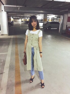 「PANCOATのアイテム」を使った、Ceciliaさん（レディース・162cm）の秋コーディネート