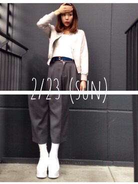 古屋美咲さん(レディース・166cm)の冬コーディネート