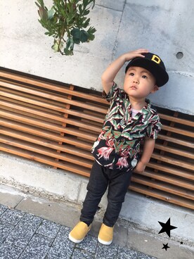「お買い物」｜「アイテム（その他シューズ）」を使った、uuuuta⋆⋆⋆さん（キッズ・90cm）の夏コーディネート