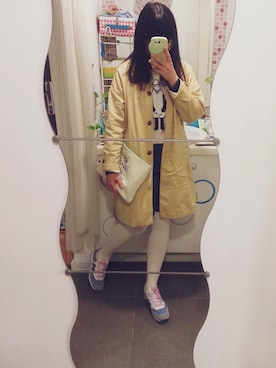 「PAR ICI」｜「アイテム（ステンカラーコート）」を使った、🍪norabearさん（レディース・160cm）の春コーディネート