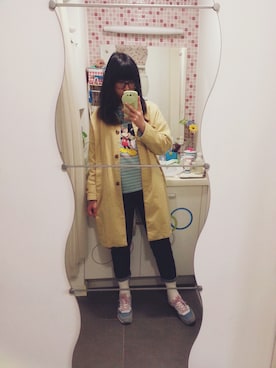 「PAR ICI」｜「アイテム（ステンカラーコート）」を使った、🍪norabearさん（レディース・160cm）の春コーディネート