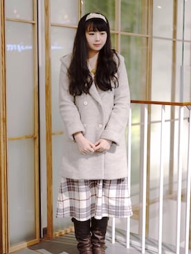 「SM2（エスエムツー）のアイテム（ダウンジャケット/コート）」を使った、2thisdayさん（レディース・168cm）の冬コーディネート